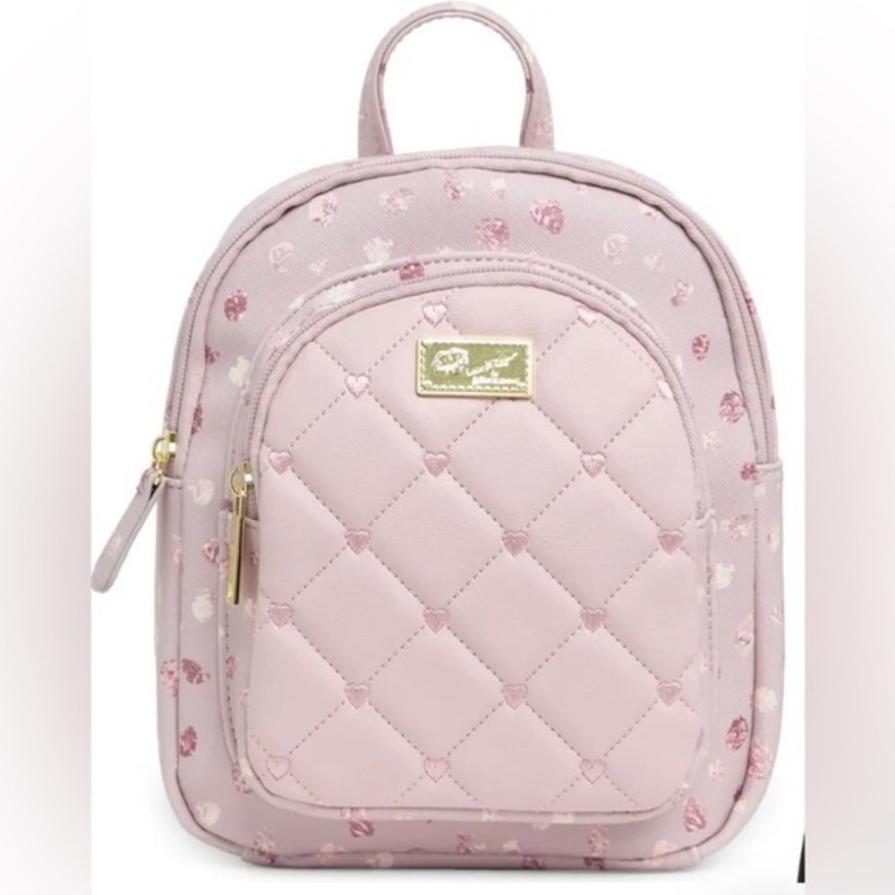 Betsy Johnson Pink Quilted Mini Backpack